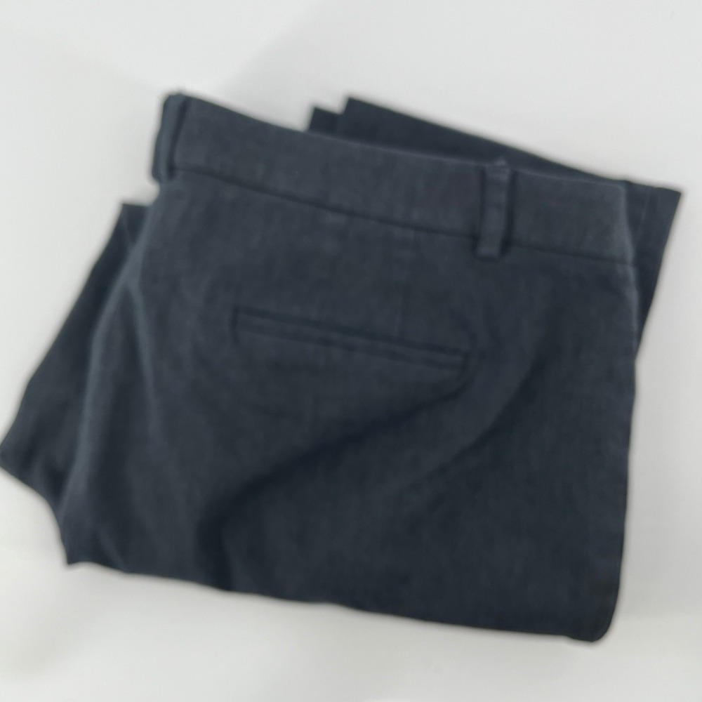 Talbots Womens Gray High-Waist Straight Leg Dress Pants Size 16 Stretch Cotton
